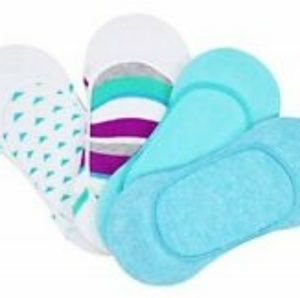 Assorted low cut white liner 3 pairs hues